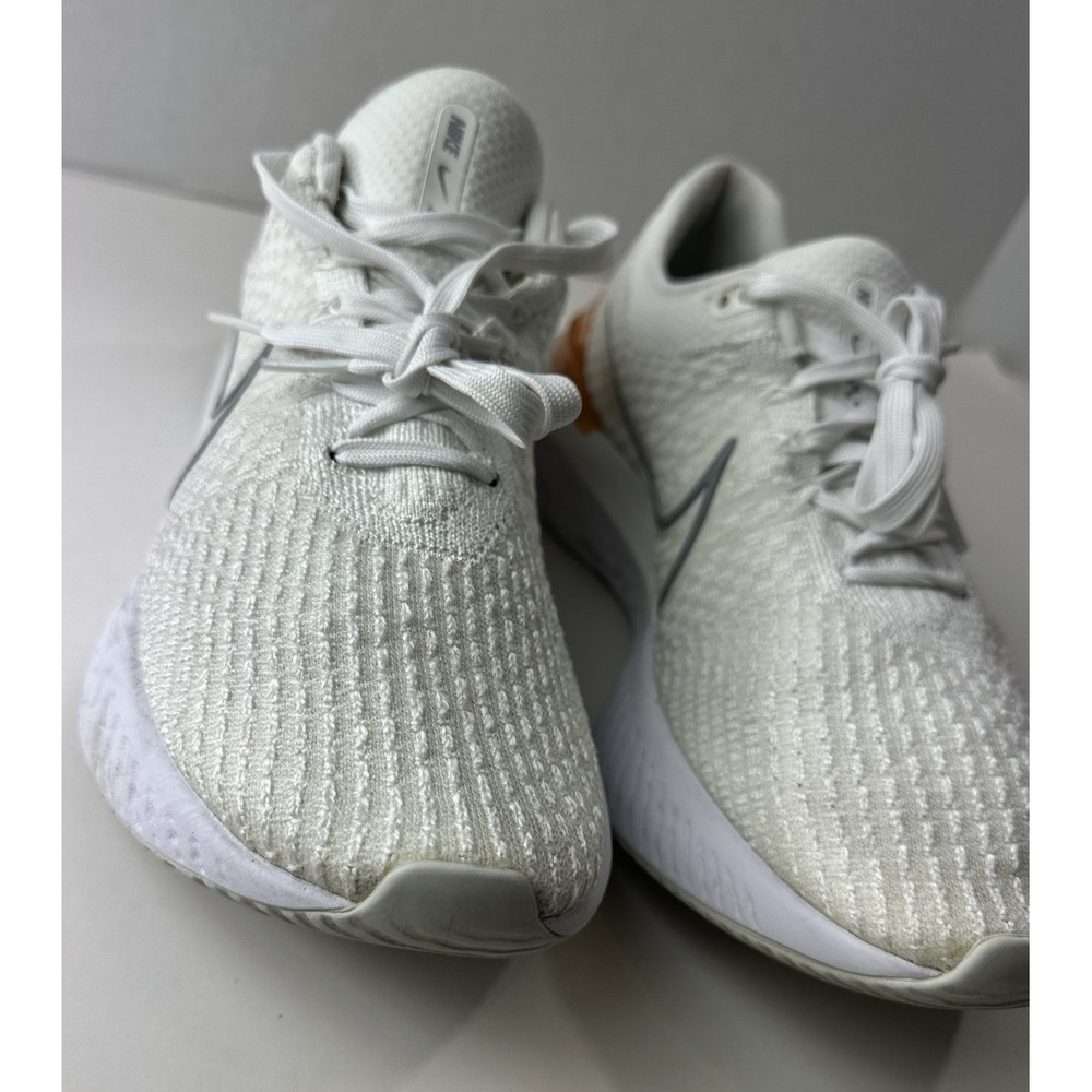 Nike React Infinity Run Flyknit 3 Shoes White Grey Kumquat Mens 11.5 DH5392-100 - Picture 10 of 16